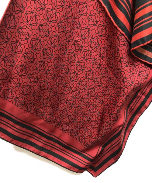 LOEWE（ロエベ）LOEWE (ロエベ) アナグラム釦総柄プリントシャツ レッド サイズ:34の古着・服飾アイテム