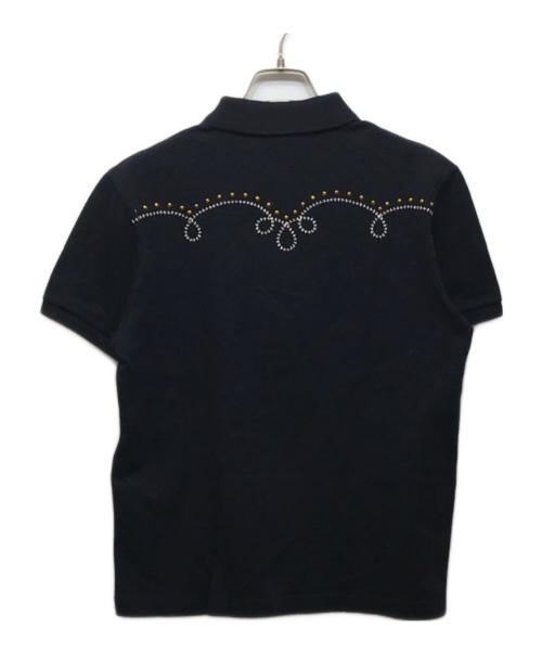 GUCCI（グッチ）GUCCI (グッチ) スタッズ刺繍ポロシャツ ネイビー サイズ:Sの古着・服飾アイテム
