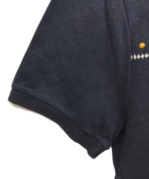 GUCCI（グッチ）GUCCI (グッチ) スタッズ刺繍ポロシャツ ネイビー サイズ:Sの古着・服飾アイテム