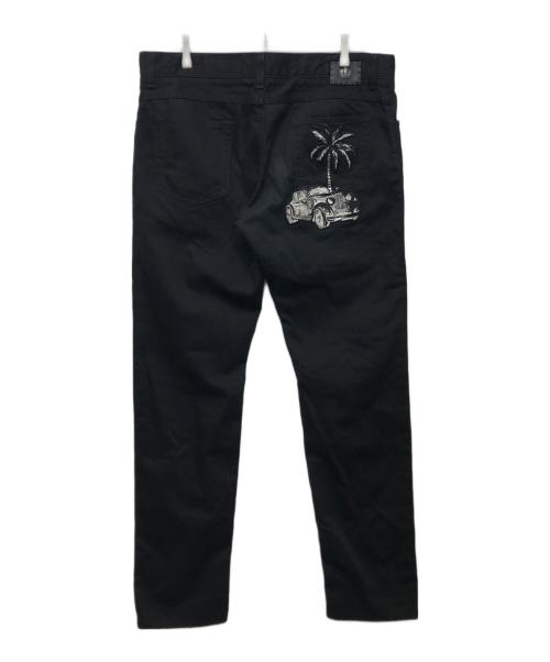 DOLCE & GABBANA（ドルチェ＆ガッバーナ）DOLCE & GABBANA (ドルチェ＆ガッバーナ) バック刺繍デニムパンツ ブラック サイズ:50の古着・服飾アイテム