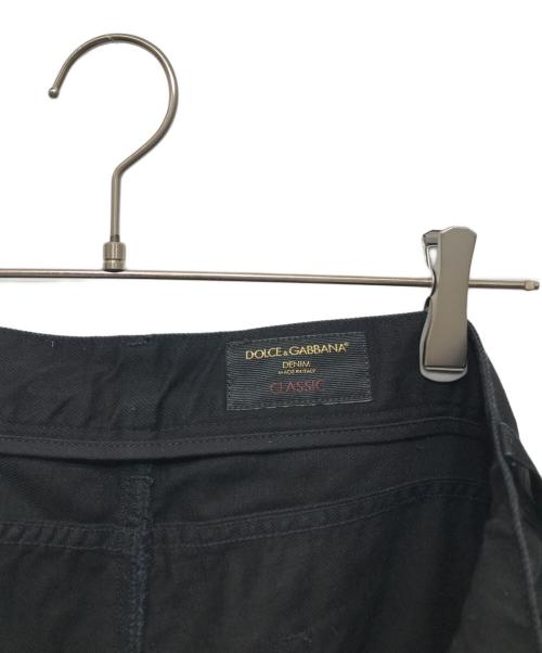 DOLCE & GABBANA（ドルチェ＆ガッバーナ）DOLCE & GABBANA (ドルチェ＆ガッバーナ) バック刺繍デニムパンツ ブラック サイズ:50の古着・服飾アイテム