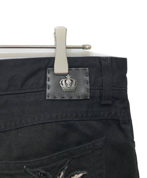 DOLCE & GABBANA（ドルチェ＆ガッバーナ）DOLCE & GABBANA (ドルチェ＆ガッバーナ) バック刺繍デニムパンツ ブラック サイズ:50の古着・服飾アイテム
