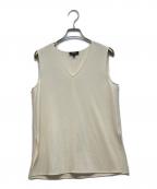 theoryセオリー）の古着「Admiral Crepe Vneck Top」｜ベージュ