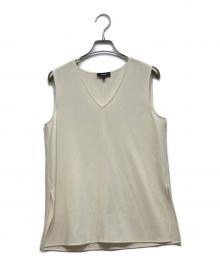 theory（セオリー）の古着「Admiral Crepe Vneck Top」｜ベージュ