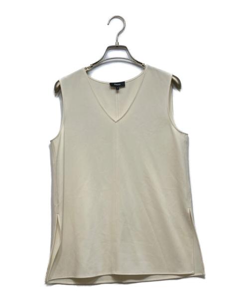 theory（セオリー）theory (セオリー) Admiral Crepe Vneck Top ベージュ サイズ:Sの古着・服飾アイテム