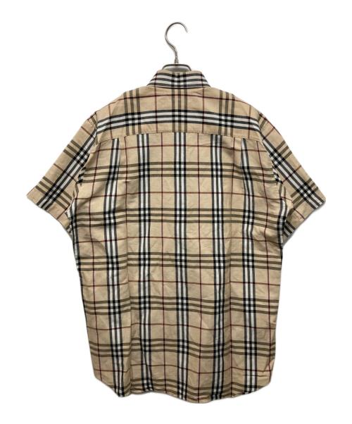 BURBERRY LONDON（バーバリーロンドン）BURBERRY LONDON (バーバリーロンドン) シルクリネンノバチェックリネンシャツ ブラウン サイズ:Mの古着・服飾アイテム