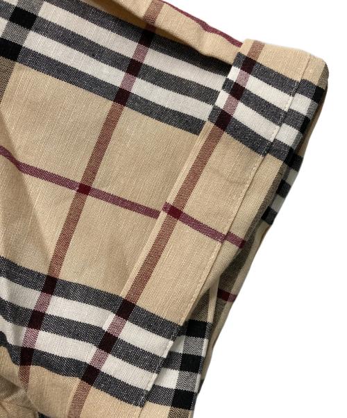 BURBERRY LONDON（バーバリーロンドン）BURBERRY LONDON (バーバリーロンドン) シルクリネンノバチェックリネンシャツ ブラウン サイズ:Mの古着・服飾アイテム
