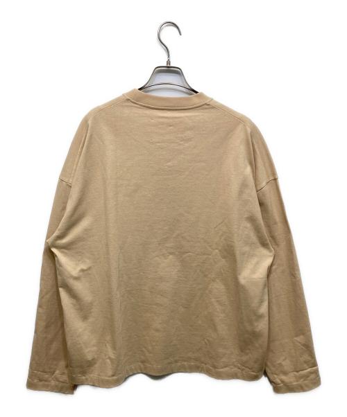 JIL SANDER（ジルサンダー）JIL SANDER (ジルサンダー) ロゴプリントTシャツ ベージュ サイズ:Lの古着・服飾アイテム