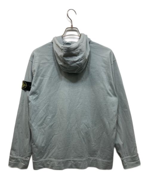 STONE ISLAND（ストーンアイランド）STONE ISLAND (ストーンアイランド) 袖パッチジップアップパーカー ブルー サイズ:Lの古着・服飾アイテム