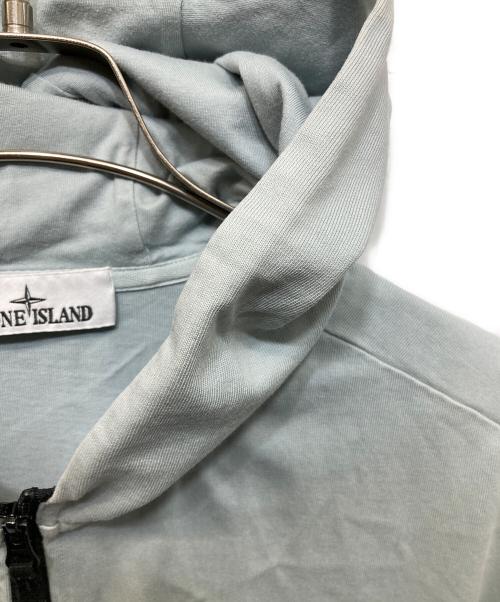STONE ISLAND（ストーンアイランド）STONE ISLAND (ストーンアイランド) 袖パッチジップアップパーカー ブルー サイズ:Lの古着・服飾アイテム