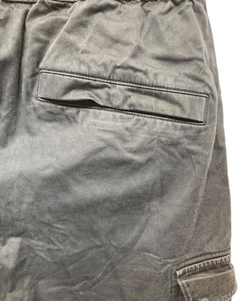 STONE ISLAND（ストーンアイランド）STONE ISLAND (ストーンアイランド) ガーメントダイコットンウールストレッチサテンシャーリングテーパードリブカーゴパンツ ブラック サイズ:31の古着・服飾アイテム
