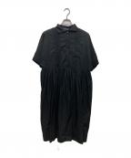 mizuiro-indミズイロインド）の古着「pin tuck waist gather waide OP 3color」｜ブラック