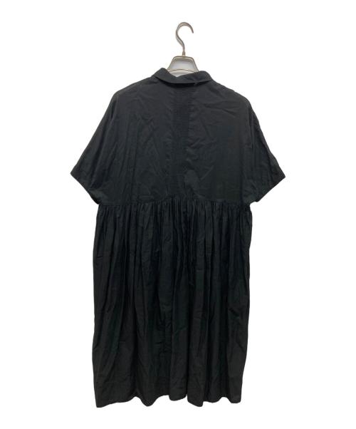 mizuiro-ind（ミズイロインド）mizuiro-ind (ミズイロインド) pin tuck waist gather waide OP 3color ブラック サイズ:FREEの古着・服飾アイテム