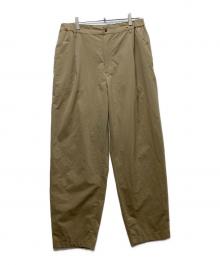 NANGA（ナンガ）の古着「DOT AIR COMFY TUCK TAPERED PANTS」｜ベージュ