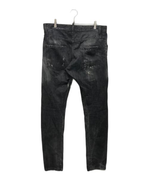 DSQUARED2（ディースクエアード）DSQUARED2 (ディースクエアード) ダメージデニムパンツ ブラック サイズ:48の古着・服飾アイテム