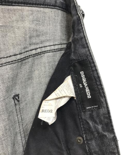 DSQUARED2（ディースクエアード）DSQUARED2 (ディースクエアード) ダメージデニムパンツ ブラック サイズ:48の古着・服飾アイテム