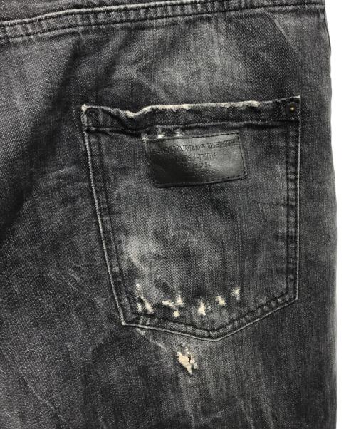 DSQUARED2（ディースクエアード）DSQUARED2 (ディースクエアード) ダメージデニムパンツ ブラック サイズ:48の古着・服飾アイテム