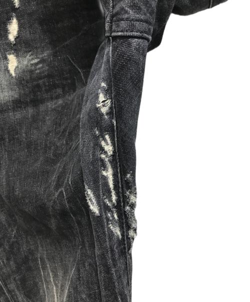 DSQUARED2（ディースクエアード）DSQUARED2 (ディースクエアード) ダメージデニムパンツ ブラック サイズ:48の古着・服飾アイテム
