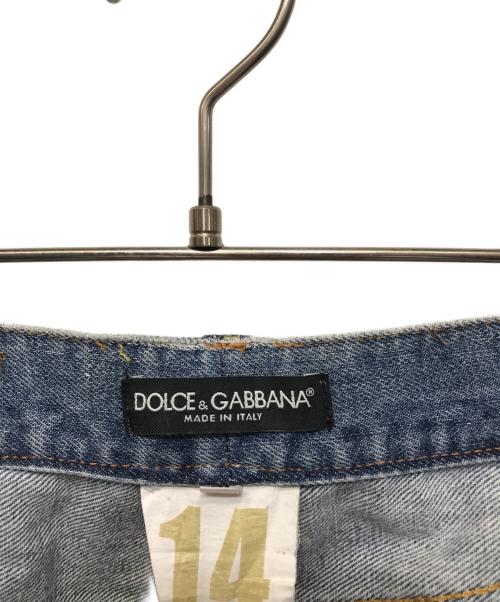 DOLCE & GABBANA（ドルチェ＆ガッバーナ）DOLCE & GABBANA (ドルチェ＆ガッバーナ) ダメージデニムパンツ インディゴ サイズ:50の古着・服飾アイテム