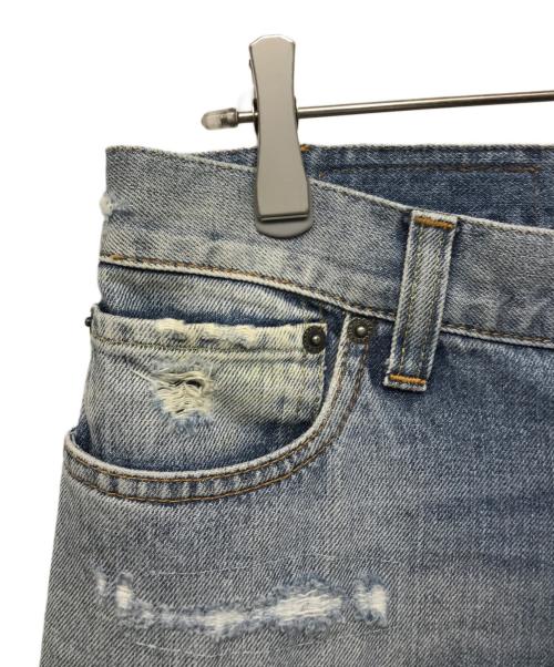 DOLCE & GABBANA（ドルチェ＆ガッバーナ）DOLCE & GABBANA (ドルチェ＆ガッバーナ) ダメージデニムパンツ インディゴ サイズ:50の古着・服飾アイテム