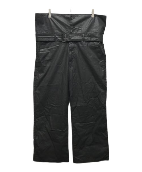BOTTEGA VENETA（ボッテガベネタ）BOTTEGA VENETA (ボッテガベネタ) ハイウエストコーティングパンツ ブラック サイズ:44の古着・服飾アイテム