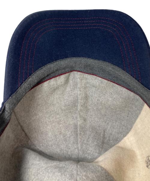 BRUNELLO CUCINELLI（ブルネロクチネリ）BRUNELLO CUCINELLI (ブルネロクチネリ) カシミヤ混キャップ　イタリア製　 ネイビーの古着・服飾アイテム