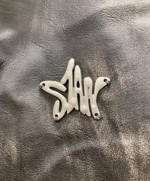 Star（スター）STAR (スター) ダメージ加工フェイクレザージャケット ブラック サイズ:Lの古着・服飾アイテム