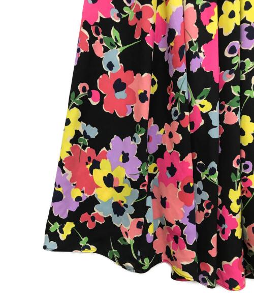 Kate Spade（ケイトスペード）Kate Spade (ケイトスペード) 花柄ワンピース ブラック サイズ:Oの古着・服飾アイテム