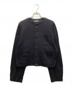 AURALEEオーラリー）の古着「22AW SUPER HEAVY COTTON RIB CARDIGAN（スーパーヘビーコットンリブカーディガン）A22SC01GF」｜ネイビー