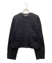 AURALEE（オーラリー）の古着「22AW SUPER HEAVY COTTON RIB CARDIGAN（スーパーヘビーコットンリブカーディガン）A22SC01GF」｜ネイビー