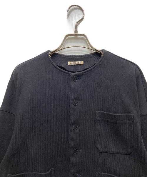 AURALEE（オーラリー）AURALEE (オーラリー) 22AW SUPER HEAVY COTTON RIB CARDIGAN（スーパーヘビーコットンリブカーディガン）A22SC01GF ネイビー サイズ:1の古着・服飾アイテム