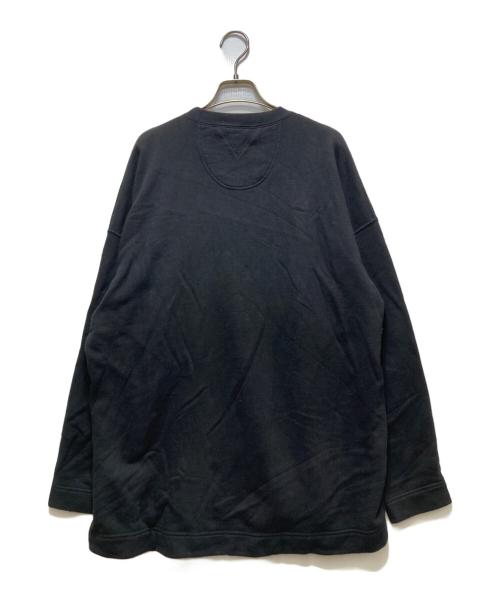 WHITE MOUNTAINEERING（ホワイトマウンテ二アニング）WHITE MOUNTAINEERING (ホワイトマウンテ二アニング) LOOPWHEELER (ループウィラー) 21AW WM CREW SWEAT（クルースウェット）RW2173501 ブラック サイズ:2の古着・服飾アイテム
