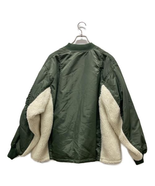 UNGRID（アングリッド）Ungrid (アングリッド) ボアコンビMA-1 フライトジャケット オリーブ サイズ:Fの古着・服飾アイテム