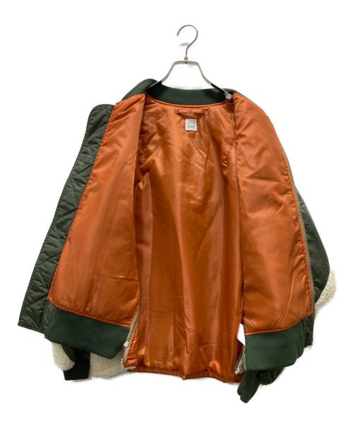 UNGRID（アングリッド）Ungrid (アングリッド) ボアコンビMA-1 フライトジャケット オリーブ サイズ:Fの古着・服飾アイテム