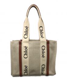 Chloe（クロエ）の古着「Woodyトートバッグ ミディアム」｜ベージュ