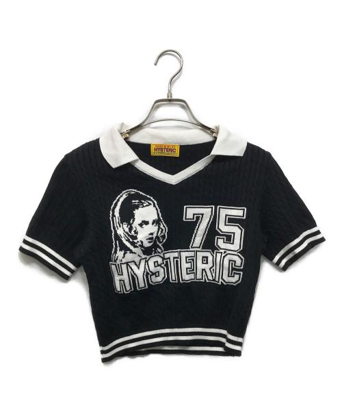 Hysteric Glamour（ヒステリックグラマー）Hysteric Glamour (ヒステリックグラマー) 75ジャカード チビシャツ ブラック サイズ:FREEの古着・服飾アイテム