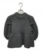 TODAYFULトゥデイフル）の古着「Puffsleeve Knit Tops」｜グレー