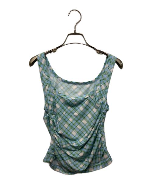 MAISON SPECIAL（メゾンスペシャル）MAISON SPECIAL (メゾンスペシャル) Three-Piece Sheer Polo Top グリーン サイズ:FREEの古着・服飾アイテム