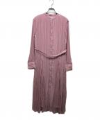 Estella.Kエステラケー）の古着「Alyssa Pleaded Long Dress / 125351431」｜ピンク