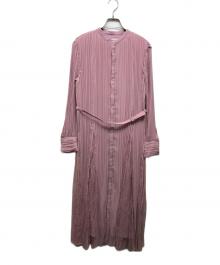 Estella.K（エステラケー）の古着「Alyssa Pleaded Long Dress / 125351431」｜ピンク