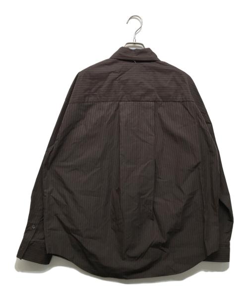 MAISON SPECIAL（メゾンスペシャル）MAISON SPECIAL (メゾンスペシャル) Striped Tie Shirt / 21261315205 ブラウン サイズ:freeの古着・服飾アイテム