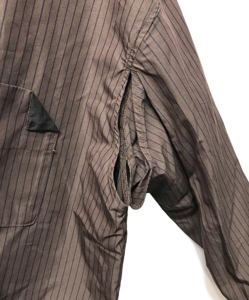 MAISON SPECIAL（メゾンスペシャル）MAISON SPECIAL (メゾンスペシャル) Striped Tie Shirt / 21261315205 ブラウン サイズ:freeの古着・服飾アイテム