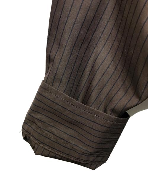 MAISON SPECIAL（メゾンスペシャル）MAISON SPECIAL (メゾンスペシャル) Striped Tie Shirt / 21261315205 ブラウン サイズ:freeの古着・服飾アイテム
