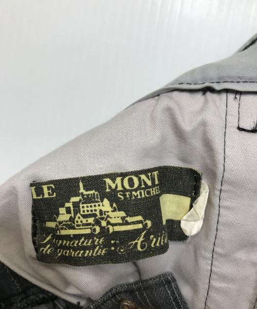 LE MONT ST MICHEL（ル・モンサンミッシェル）LE MONT ST MICHEL (ル・モンサンミッシェル) フレンチストライプワークパンツ グレー サイズ:実寸ウエスト80cm/股下65cmの古着・服飾アイテム