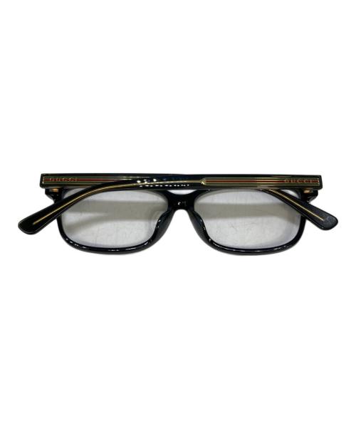 GUCCI（グッチ）GUCCI (グッチ) スクエア眼鏡 GG386OA ブラック サイズ:SIZE 55 13-145の古着・服飾アイテム