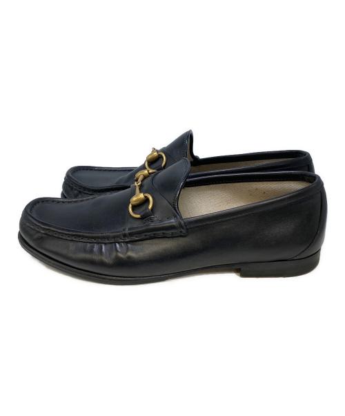 GUCCI（グッチ）GUCCI (グッチ) ホースビットローファー ブラック サイズ:7 1/2の古着・服飾アイテム