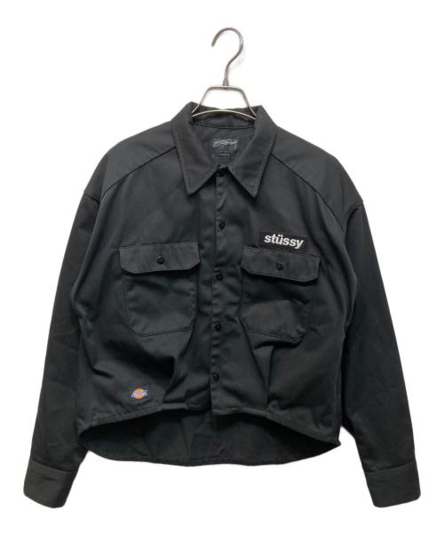 stussy（ステューシー）stussy (ステューシー) Dickies (ディッキーズ) クロップドワークジャケット ブラック サイズ:Sの古着・服飾アイテム
