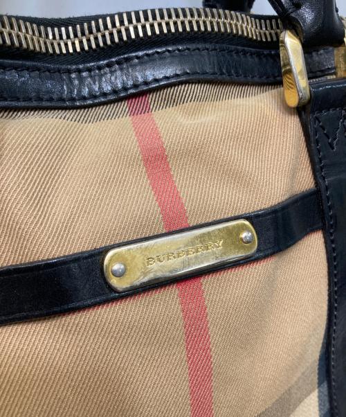 BURBERRY（バーバリー）BURBERRY (バーバリー) ノバチェックハンドバッグ ブラウンの古着・服飾アイテム
