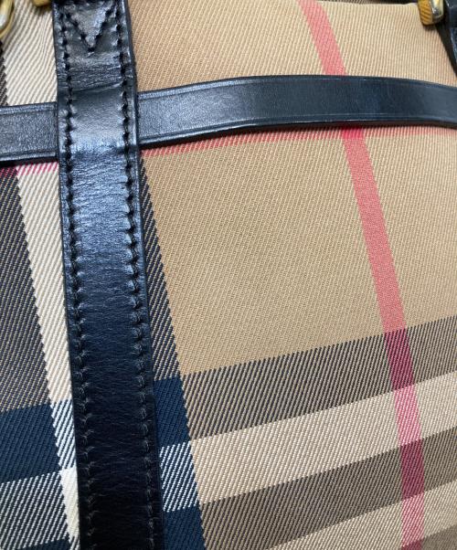 BURBERRY（バーバリー）BURBERRY (バーバリー) ノバチェックハンドバッグ ブラウンの古着・服飾アイテム