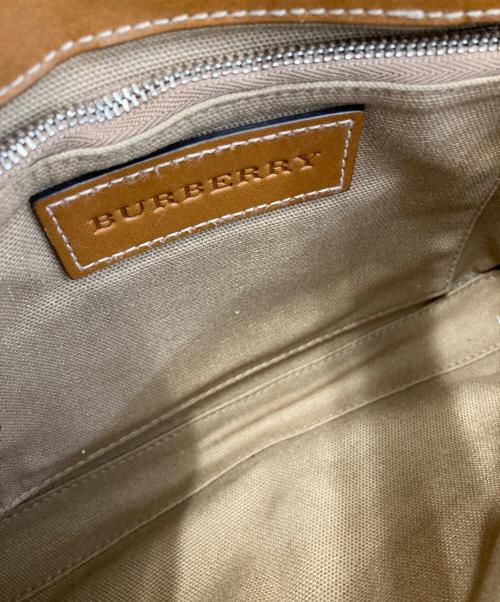 BURBERRY（バーバリー）BURBERRY (バーバリー) レザーショルダーバッグ ブラウンの古着・服飾アイテム
